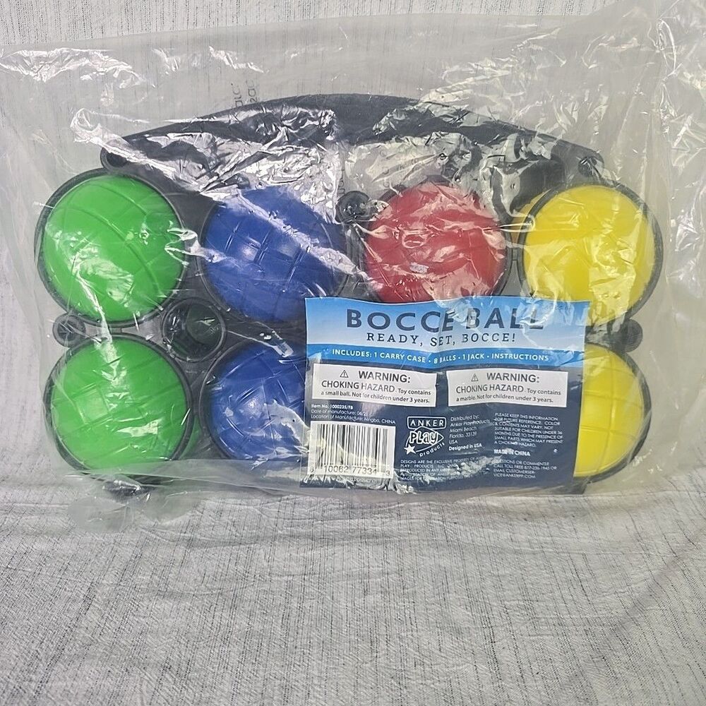 Anker Play Bocce Ball Set – 8 Balls + Jack – Carry Case – Outdoor Family Game